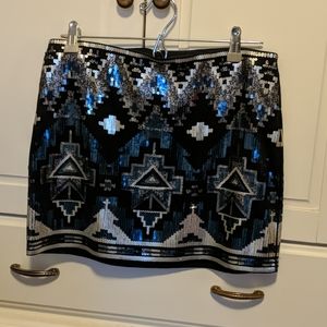 Express sequin skirt